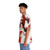 Vibrant red geisha Hawaiian shirt with Japanese art inspired design - People Left