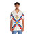 Assyrian Flag Hawaiian Shirt with Traditional Mesopotamian Design - People Front