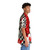 Ivory checkerboard pattern Hawaiian shirt worn by a drag queen performer - People Pight