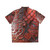 Fiery red dragon scales pattern on a hawaiian style shirt - Back