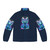 Puffer jacket featuring a detailed mythical creature design in vibrant colors