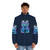 Puffer jacket featuring a detailed mythical creature design in vibrant colors - men front