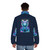 Puffer jacket featuring a detailed mythical creature design in vibrant colors - men back