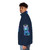 Puffer jacket featuring a detailed mythical creature design in vibrant colors - men side left