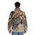 Cheetah print puffer jacket with a stylish and adventurous design - men back