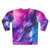 Vibrant rainbow ombre abstract sweatshirt - Back