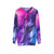Vibrant rainbow ombre abstract sweatshirt - hanging
