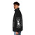 Reindeer puffer jacket with a legendary animal design - men side left