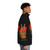 Legendary red dragon puffer jacket with fantasy design and anime-style graphics - men side right