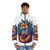 Legendary animals pastel 3D puffer jacket with a fantasy art design - men front