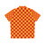 Amber Orange and Crimson Red Checkered Hawaiian Shirt - Back