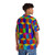 Rubik's Cube Hawaiian shirt with geometric illusion pattern - People Back