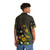 Black cat with yellow flowers on a tropical hawaiian shirt - People Back