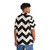 Black and White Zig Zag Hawaiian Shirt with Geometric Pattern - People Back
