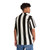 Black and white vertical stripe Hawaiian shirt - People Back
