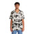 black and white tropical hawaiian button down shirt - People Front