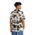 black and white tropical hawaiian button down shirt - People Back