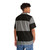 Black and Grey Horizontal Stripe Hawaiian Shirt - People Back