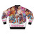 Barbenheimer Bomber Jacket - A retro-inspired bomber jacket featuring a fusion of Barbie and Oppenheimer elements - Back
