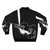 Vintage-style bomber jacket featuring a violin bass design, inspired by the Beatles and Paul McCartney. - Back