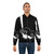 Vintage-style bomber jacket featuring a violin bass design, inspired by the Beatles and Paul McCartney. - Lifestyle