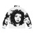 Lauryn Hill Monochrome Puffer Jacket with paint splatter design - Back