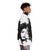 Lauryn Hill Monochrome Puffer Jacket with paint splatter design - men side right
