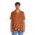 Retro rave Hawaiian shirt with psychedelic optical illusion pattern - People Front