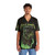 Ratmetal Hawaiian Shirt featuring a skull, bell, and horns design - People Front