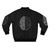 A grey bomber jacket with a "Coding Brain" graphic design for computer programmers and software engineers. - Back