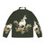 Last Unicorn Flower Garden Puffer Jacket featuring whimsical unicorn and floral design - Back