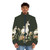 Last Unicorn Flower Garden Puffer Jacket featuring whimsical unicorn and floral design - men front
