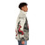 A cozy and stylish puffer jacket featuring a fantasy-inspired "Last Leaf" design, perfect for outdoor adventures in the autumn woods. - men side right