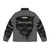 Dark puffer jacket with skull and grunge inspired graphics - Back