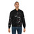 Black bomber jacket with wolf graphic design - Lifestyle