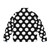 Oversized black and white polka dot puffer jacket - Back