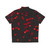 Romantic red and black Hawaiian shirt with tropical floral design - Back