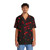 Romantic red and black Hawaiian shirt with tropical floral design - People Front