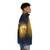 Laniakea cosmic space art puffer jacket with galaxy cluster design - men side right