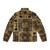 Lament configuration puffer jacket with cenobite and puzzle box design - Back
