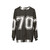 Sports sweatshirt with large number 70 jersey design - hanging