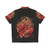 Ramen-inspired Hawaiian shirt with raging demon design - Back