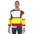 Retro 60s mod style sweatshirt in white, red, and yellow - men