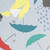 Rainy Day Hawaiian Shirt with spring pattern, clouds, and umbrellas - Detail