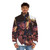 Elegant lace puffer jacket with a fashionable afro style - men front