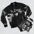 The Damned Goth Punk Bomber Jacket with Focus Keyword - Flat lay