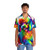 A colorful Hawaiian shirt featuring a poodle in a rainbow print design - People Front