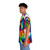 A colorful Hawaiian shirt featuring a poodle in a rainbow print design - People Left