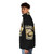 Puffer jacket with hip hop artist album cover graphic design - men side left