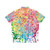 Colorful rainbow paint splatter drip Hawaiian shirt - Back
